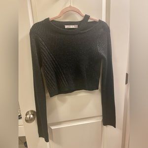 ASOS Asymmetrical Glitter Top